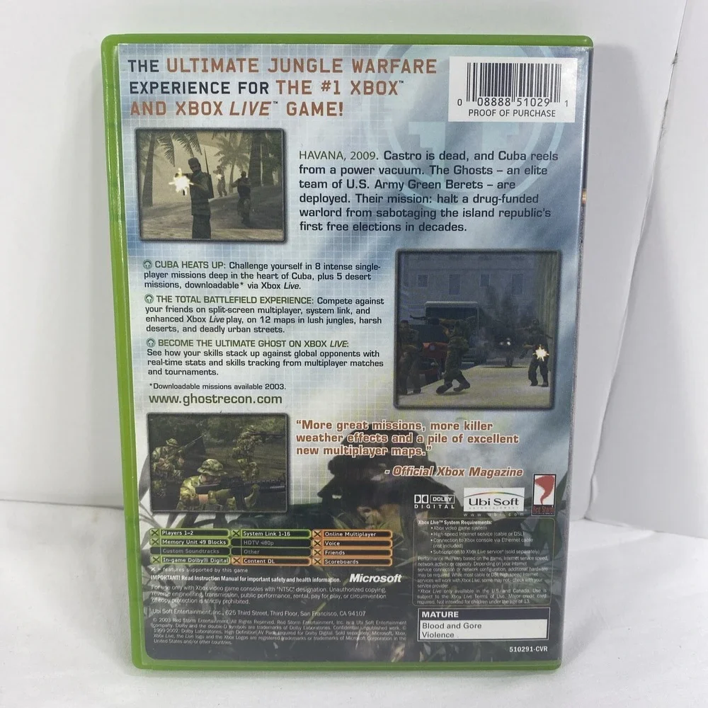 Tom Clancy's‎ Ghost Recon: Island Thunder (Microsoft Xbox) Complete CIB
